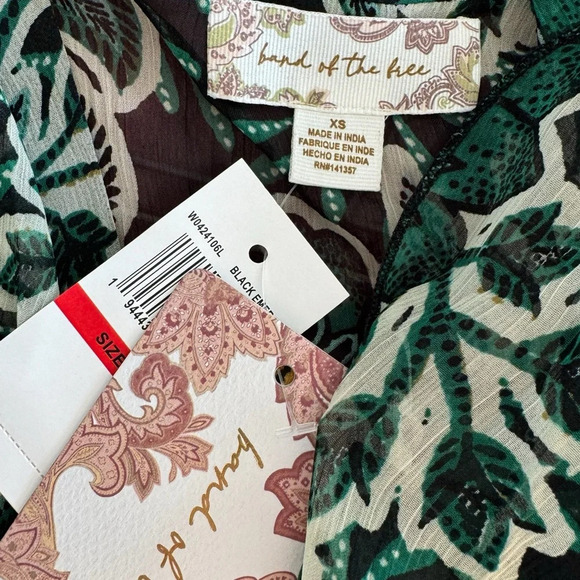 NWT BAND OF THE FREE Bonnie Emerald Long Sleeve Bodysuit Top Bell Sleeve - Picture 6 of 16